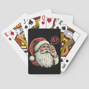 Jeu De Cartes 67 Noël Drôle Six Sept Mème Père Noël