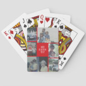 Jeu De Cartes 6 photo collage - arrière - plan rouge - texte bla (dos)
