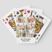 Jeu De Cartes 6 Photo Collage Vertical Custom Text Poker (dos)