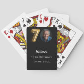 Jeu De Cartes 70e anniversaire en or noir photo (dos)