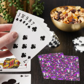 Jeu De Cartes 70s Psychedelic Mushrooms Purple, Pink, & Black (In Situ)