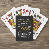 Jeu De Cartes 70th Birthday Born 1956 Legend Black Gold
