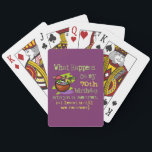 Jeu De Cartes 70th Birthday Party Dons. Que se passe-t-il sur mo<br><div class="desc">70th Birthday Party Dons. Ce qui se passe à mon 70e anniversaire reste secret, au moins jusqu'à ce que nous nous en remettions ! Amusants Tee - shirts et sweatshirts d'anniversaire pour famille et amis. Des thèmes de fête folle à la douce et sincère, nous avons tout. Trouvez les plus...</div>