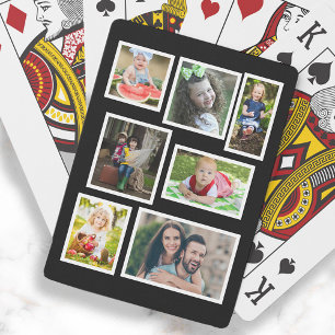 Jeu De Cartes 7 Collage de photos de famille Noir Choisissez vot