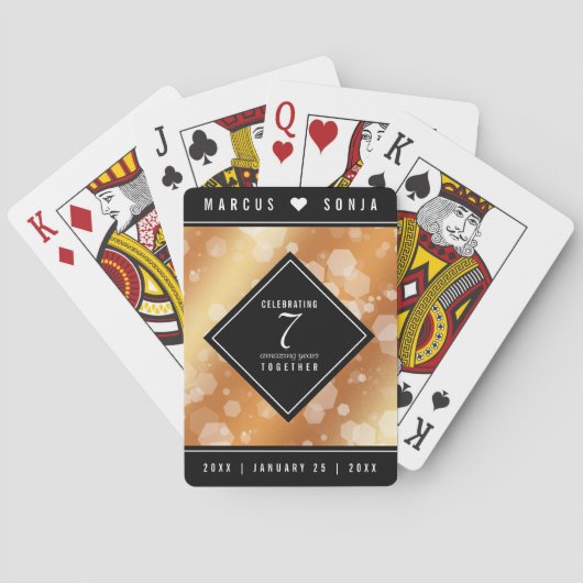 Jeu De Cartes 7e anniversaire de la Mariage du cuivre (dos)