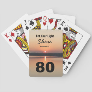 Jeu De Cartes 80e Anniversaire, coucher du soleil laissez brille
