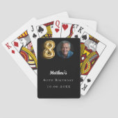 Jeu De Cartes 80e anniversaire en or noir photo (dos)