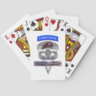 Jeu De Cartes 82e chasseur principal aéroporté avec drapeau amér