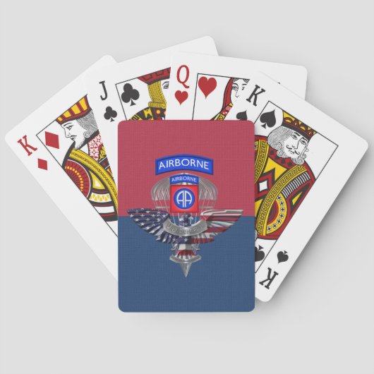 Jeu De Cartes 82e division aéroportée (dos)