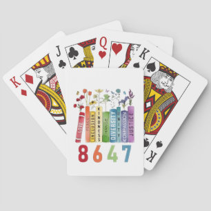 Jeu De Cartes 8647 Subtle Anti Trump Anti MAGA 86 47 Floral LGBT