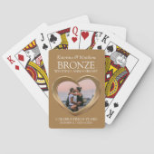 Jeu De Cartes 8e anniversaire Mariage bronze photo coeur (dos)