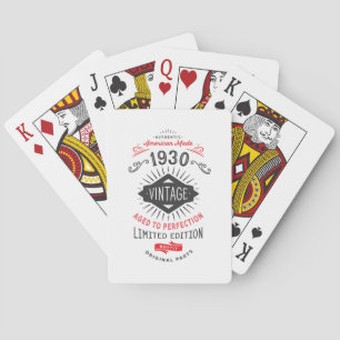 Jeu De Cartes 90e anniversaire Né en 1930 Perfection Vintage