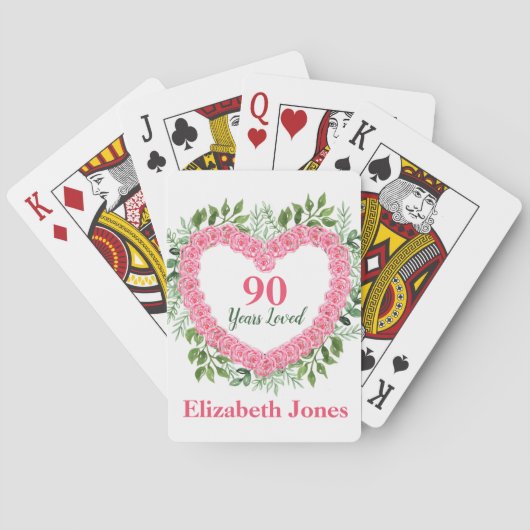 Jeu De Cartes 90e anniversaire Playing Cards - 90 ans aimés (dos)