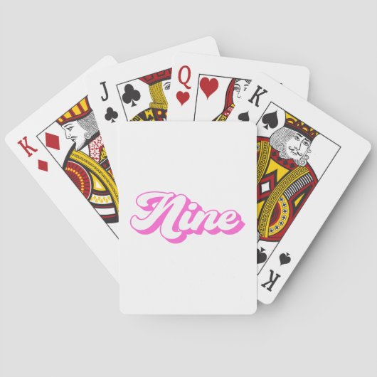 Jeu De Cartes 9e anniversaire Retro Girl (dos)