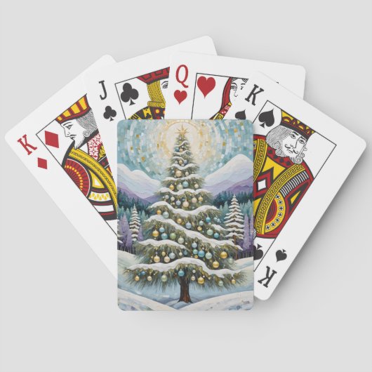 Jeu De Cartes À feuillage persistant doré (dos)
