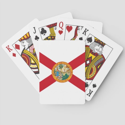 Jeu de cartes à jouer avec le drapeau de Floride (dos)