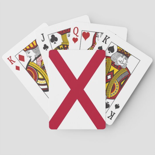 Jeu de cartes à jouer avec le drapeau de l'Alabama (dos)