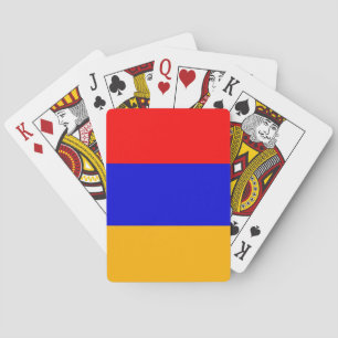 Jeu de cartes à jouer avec le drapeau de l'Arménie