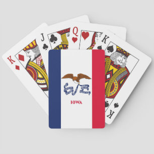 Jeu de cartes à jouer avec le drapeau de l'Iowa, É