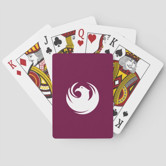 Jeu de cartes à jouer avec le drapeau de Phoenix, (dos)