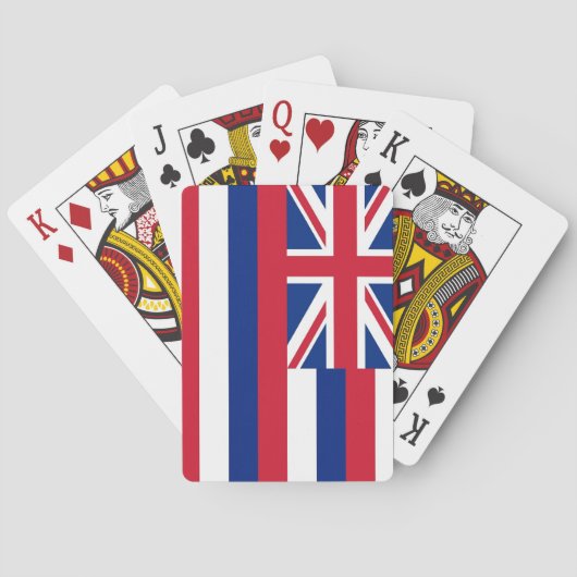 Jeu de cartes à jouer avec le drapeau d'Hawaii (dos)