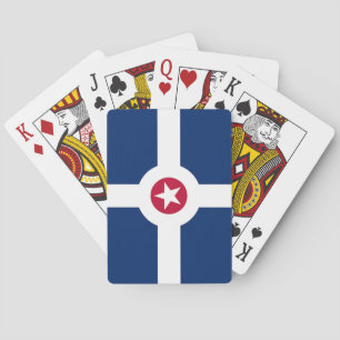 Jeu de cartes à jouer avec le drapeau d'Indianapol