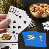 Jeu de cartes à jouer avec le drapeau du Connectic (In Situ)