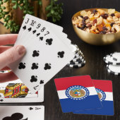 Jeu de cartes à jouer avec le drapeau du Missouri (In Situ)