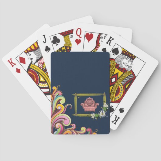 Jeu de Cartes à Jouer Floral (dos)