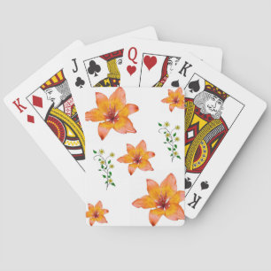 Jeu de cartes à jouer floral