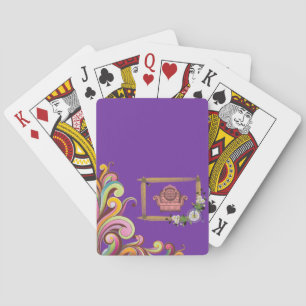 Jeu de cartes à jouer floral