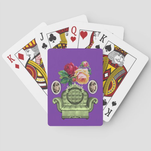 Jeu de Cartes à Jouer Floral (dos)