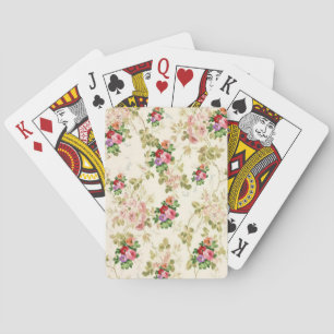 Jeu de cartes à jouer floral