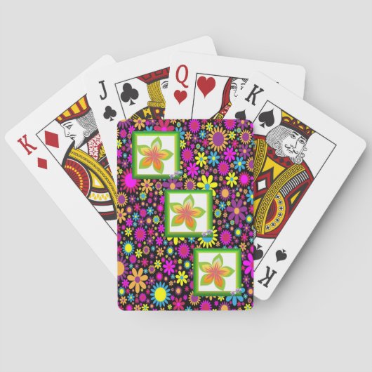 Jeu de Cartes à Jouer Floral (dos)