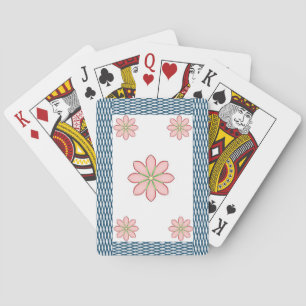 Jeu de cartes à jouer floral