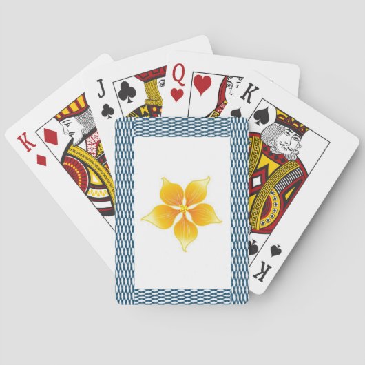Jeu de cartes à jouer floral (dos)
