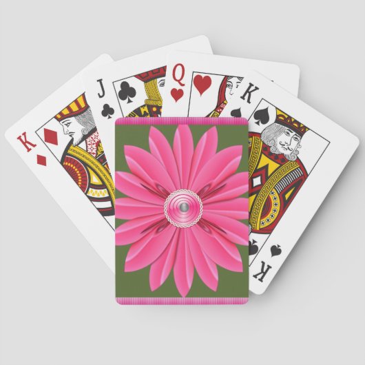 Jeu de Cartes à Jouer Floral (dos)