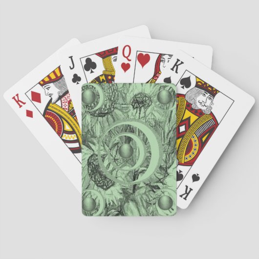 Jeu de cartes à jouer floral (dos)