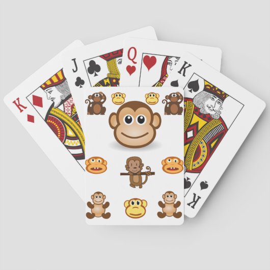 Jeu de cartes à jouer Singe (dos)