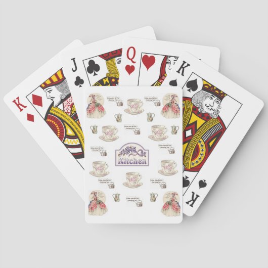 Jeu de cartes à jouer sur le thé (dos)