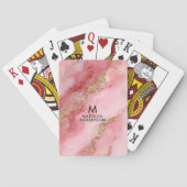 Jeu De Cartes A luxurious pink marble background (dos)