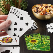 Jeu De Cartes Abeille sur le tournesol jaune (In Situ)