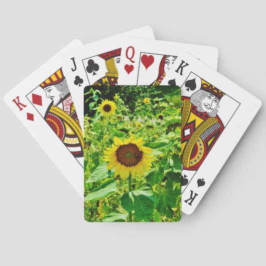 Jeu De Cartes Abeille sur le tournesol jaune (dos)