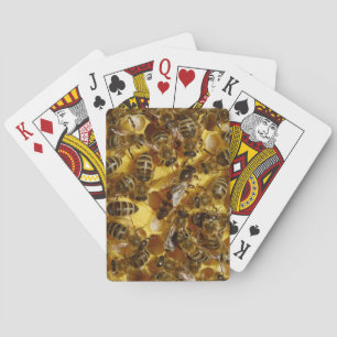 Jeu De Cartes Abeilles de miel en ruche avec reine en milieu