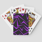 Jeu De Cartes Abstract, bold, vibrant geometric zigzag pattern (dos)