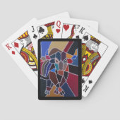 Jeu De Cartes Abstract Bull Painting by Alfred Fox (dos)