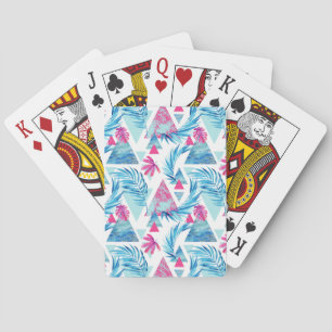 Jeu De Cartes Abstract Watercolor Tropical Leaf Pattern