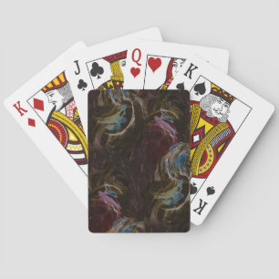 Jeu De Cartes Abstrait atomique noir rétro