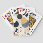 Jeu De Cartes Abstrait Boho Terres Géométriques Formes Monogramm (dos)