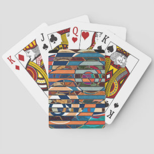 Jeu De Cartes abstrait, coloré, géométrique, élégant, moderne, b